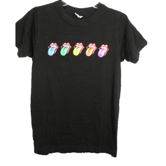 The Rolling Stones Black Multicolor Graphic Tee Size Small 37 1/2" Chest - Picture 4 of 5